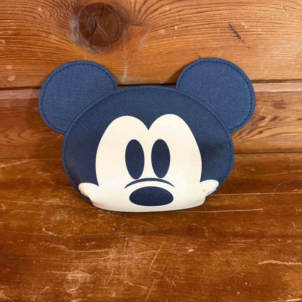 Disney's Mickey Mouse Head Wallet Coin Purse with Wrap Around Zipper